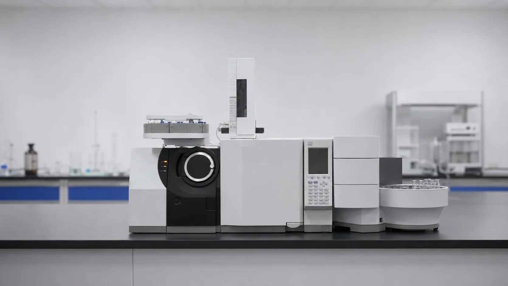 Gas chromatography mass spectrometry instrumentation at Laxmi Analytical Laboratories