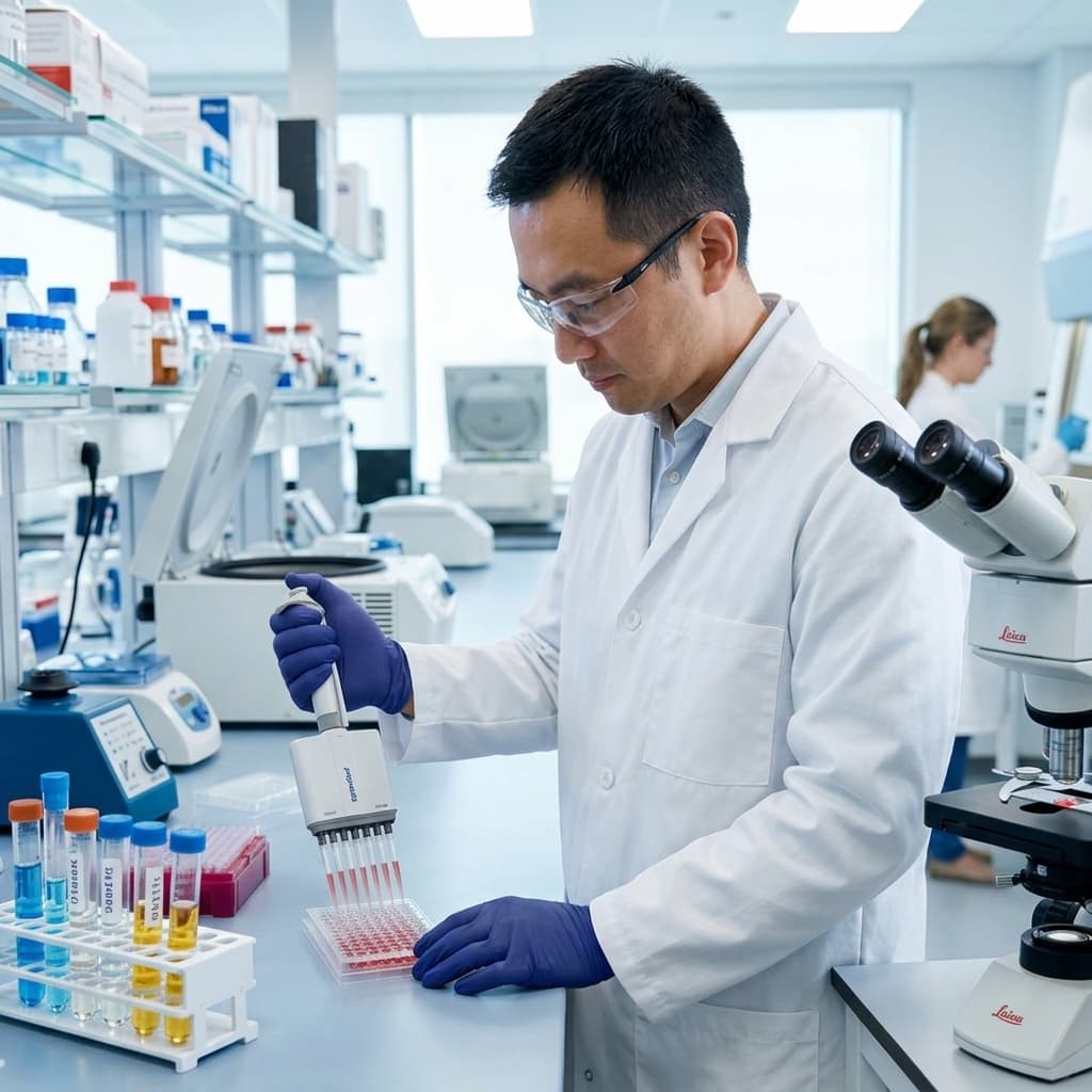 Laboratory scientist at work